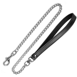 Chain Leash w/ Leather Handle